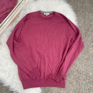 Peter Millar Men's Crewneck Sweater in Deep Red